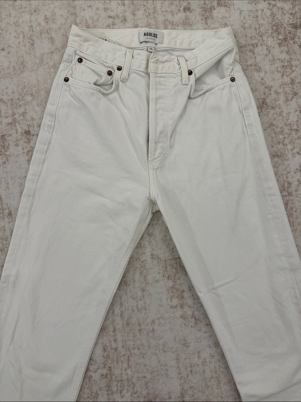 Agolde Women’s Straight Jeans in White